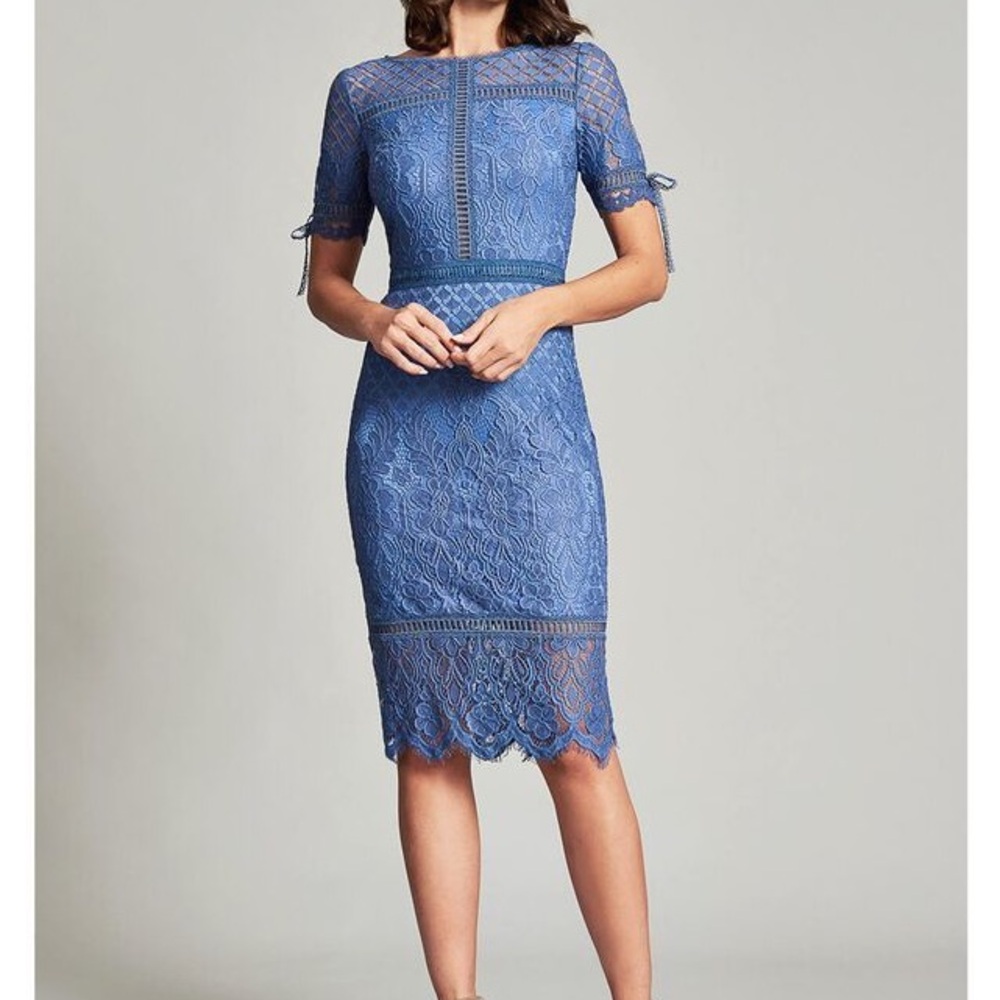 Tadashi blue lace dress size 10